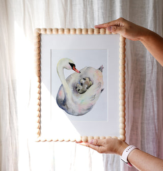Cozy Ride (Original) with Turned Wood Frame from Jean Choe Art & Design - Watercolor