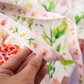 Dahlia Cotton Canvas Apron: Floral Kitchen Apron for Women from Jean Choe Art & Design - Aprons