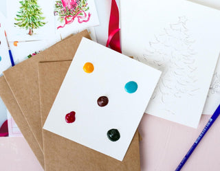 DIY Christmas Card Watercolor Kit. Paint Your Own Holiday Cards with Video. Art Party Kit for Adults & Crafters. Holiday Paint Kit. DIY Card from Jean Choe Art & Design - Kits