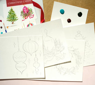 DIY Christmas Card Watercolor Kit. Paint Your Own Holiday Cards with Video. Art Party Kit for Adults & Crafters. Holiday Paint Kit. DIY Card from Jean Choe Art & Design - Kits
