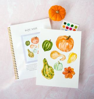 Fall Watercolor Workbook: Pre - Outlined Coloring Pages & Easy Instructions from Jean Choe Art & Design - Coloring Books