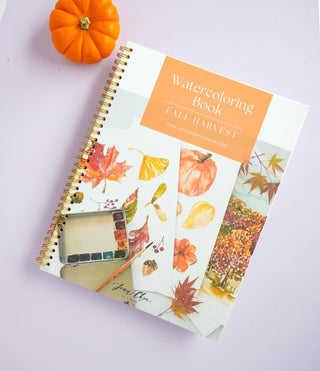 Fall Watercolor Workbook: Pre - Outlined Coloring Pages & Easy Instructions from Jean Choe Art & Design - Coloring Books
