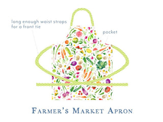 Farmer’s Market Cute Apron with Pocket for Women from Jean Choe Art & Design - Aprons