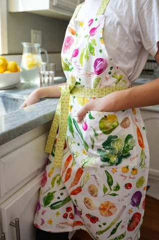 Farmer’s Market Cute Apron with Pocket for Women from Jean Choe Art & Design - Aprons