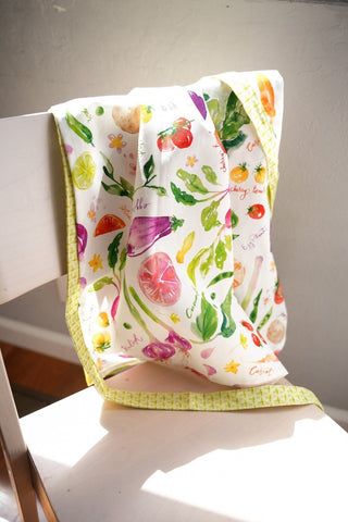 Farmer’s Market Cute Apron with Pocket for Women from Jean Choe Art & Design - Aprons