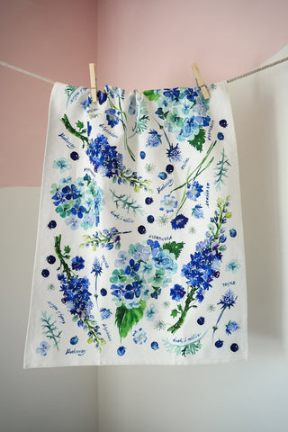 Floral Kitchen Linen Gift Set: Apron, Tea Towel, & Swedish Dishcloths from Jean Choe Art & Design - Dishcloths