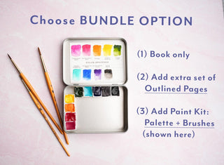 Floral Watercolor Workbook: Pre - Outlined Flower Coloring Pages & Guided Instructions from Jean Choe Art & Design