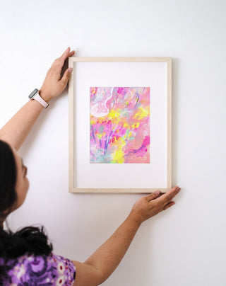 "Follow the Flowers 1" Colorful Abstract Fine Art Print from Jean Choe Art & Design - Giclée