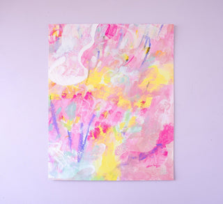 "Follow the Flowers 1" Colorful Abstract Fine Art Print from Jean Choe Art & Design - Giclée