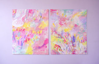 "Follow the Flowers 1" Colorful Abstract Fine Art Print from Jean Choe Art & Design - Giclée