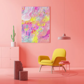 "Follow the Flowers 1" Colorful Abstract Fine Art Print from Jean Choe Art & Design - Giclée
