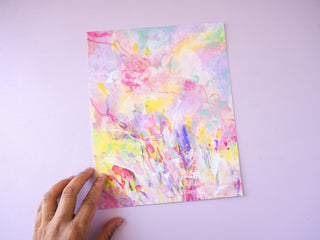 Follow the Flowers 2, Modern Abstract Giclee Print from Jean Choe Art & Design - Giclée