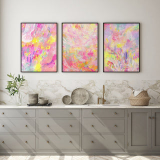 Follow the Flowers 2, Modern Abstract Giclee Print from Jean Choe Art & Design - Giclée