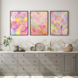"Follow the Flowers 3", Abstract Modern Art Print from Jean Choe Art & Design - Giclée