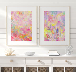 "Follow the Flowers 3", Abstract Modern Art Print from Jean Choe Art & Design - Giclée