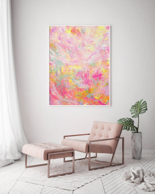 "Follow the Flowers 3", Abstract Modern Art Print from Jean Choe Art & Design - Giclée