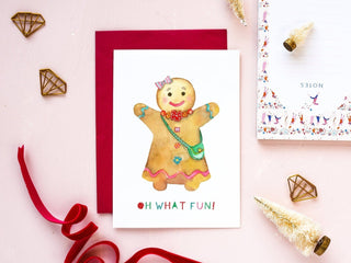 Gingerbread Girl Holiday Greeting Card from Jean Choe Art & Design - Other Retail & Shop Fitting