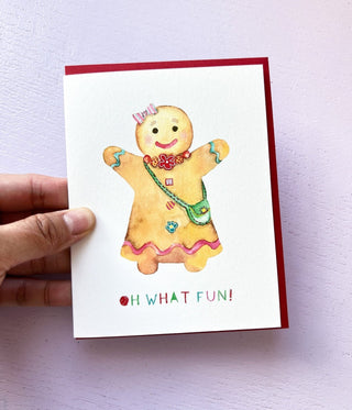 Gingerbread Girl Holiday Greeting Card from Jean Choe Art & Design - Other Retail & Shop Fitting