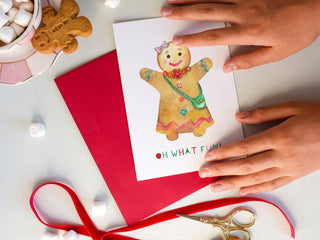 Gingerbread Girl Holiday Greeting Card from Jean Choe Art & Design - Other Retail & Shop Fitting