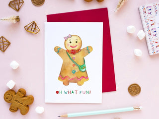 Gingerbread Girl Holiday Greeting Card from Jean Choe Art & Design - Other Retail & Shop Fitting
