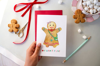Gingerbread Girl Holiday Greeting Card from Jean Choe Art & Design - Other Retail & Shop Fitting