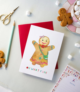 Gingerbread Girl Holiday Greeting Card from Jean Choe Art & Design - Other Retail & Shop Fitting