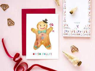 Gingerbread Man Holiday Greeting Card from Jean Choe Art & Design - Other Retail & Shop Fitting