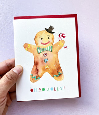 Gingerbread Man Holiday Greeting Card from Jean Choe Art & Design - Other Retail & Shop Fitting