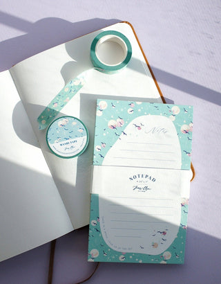 Going Home Washi Tape: Whimsical Sky & Bird Design from Jean Choe Art & Design - Washi Tape