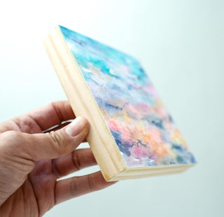 Golden Hour Sky Original Watercolor Painting 1 on Wood Panel from Jean Choe Art & Design - Watercolor