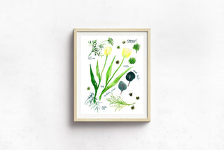 Green Botanical Rainbow Art Print: Flower Wall Art from Jean Choe Art & Design - Giclée