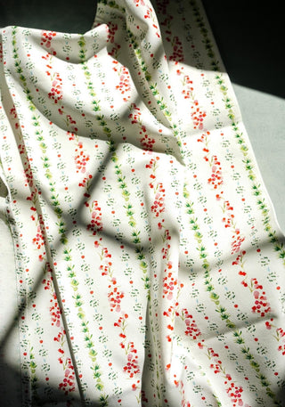 Holiday Dainty Floral Cotton Tea Towel from Jean Choe Art & Design - Kitchen & Tea Towels
