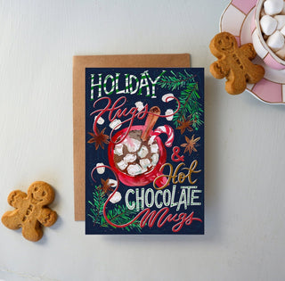 Holiday Hugs & Hot Chocolate Mugs Christmas Card from Jean Choe Art & Design - Other Baby