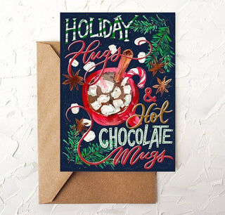 Holiday Hugs & Hot Chocolate Mugs Christmas Card from Jean Choe Art & Design - Other Baby