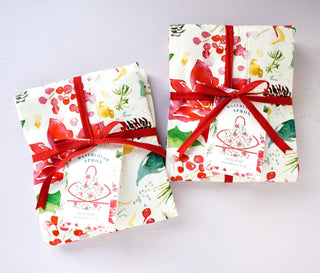 Holiday Poinsettia Apron with Pocket from Jean Choe Art & Design - Aprons