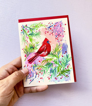 Holiday Red Cardinal Greeting Card from Jean Choe Art & Design - Other Baby
