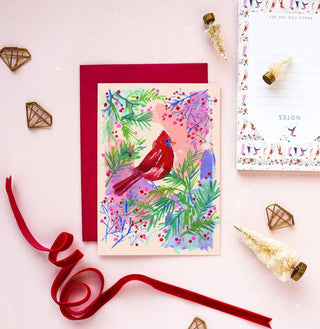 Holiday Red Cardinal Greeting Card from Jean Choe Art & Design - Other Baby