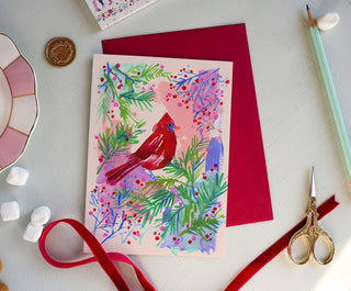 Holiday Red Cardinal Greeting Card from Jean Choe Art & Design - Other Baby