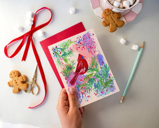 Holiday Red Cardinal Greeting Card from Jean Choe Art & Design - Other Baby