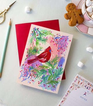 Holiday Red Cardinal Greeting Card from Jean Choe Art & Design - Other Baby