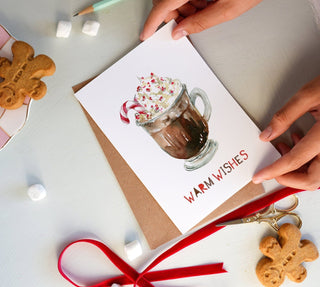 Hot Chocolate Winter Holiday Card from Jean Choe Art & Design - Other Retail & Shop Fitting