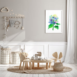 Hydrangea Watercolor Art Print: Floral Wall Decor from Jean Choe Art & Design - Giclée