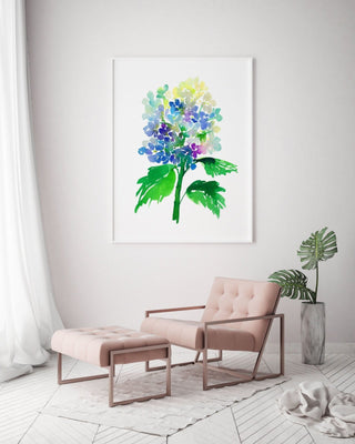 Hydrangea Watercolor Art Print: Floral Wall Decor from Jean Choe Art & Design - Giclée