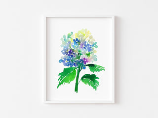 Hydrangea Watercolor Art Print: Floral Wall Decor from Jean Choe Art & Design - Giclée