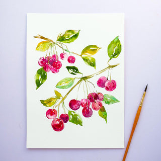 Individual Fruit Watercolor Pages: Pre - Outlined Fruits from Jean Choe Art & Design - Coloring Books