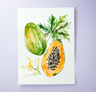 Individual Fruit Watercolor Pages: Pre - Outlined Fruits from Jean Choe Art & Design - Coloring Books