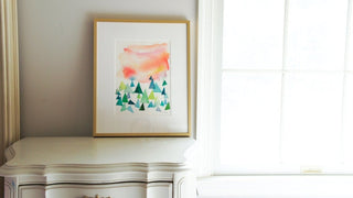 It's a New Day: Abstract Landscape Art Print from Jean Choe Art & Design - Watercolor