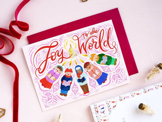 Joy to the World Caroler Christmas Card from Jean Choe Art & Design - Other Retail & Shop Fitting