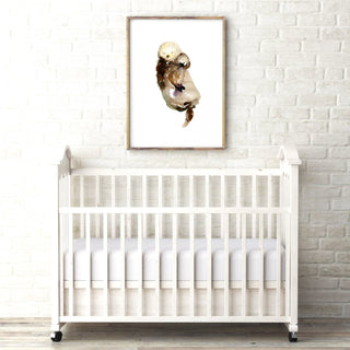 Mommy Is My World – Sea Otter Art Print for Nursery Decor from Jean Choe Art & Design - Giclée