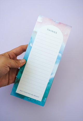 "Morning Haze" Watercolor Grocery Notepad from Jean Choe Art & Design - Notepads